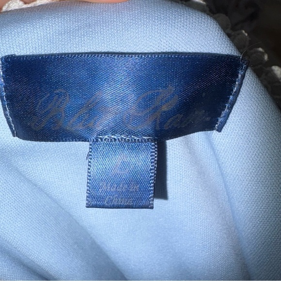 Blue Rain Women’s Mini Sleeveless Dress Blue and White Crocheted Lace Bodice L - Picture 6 of 6